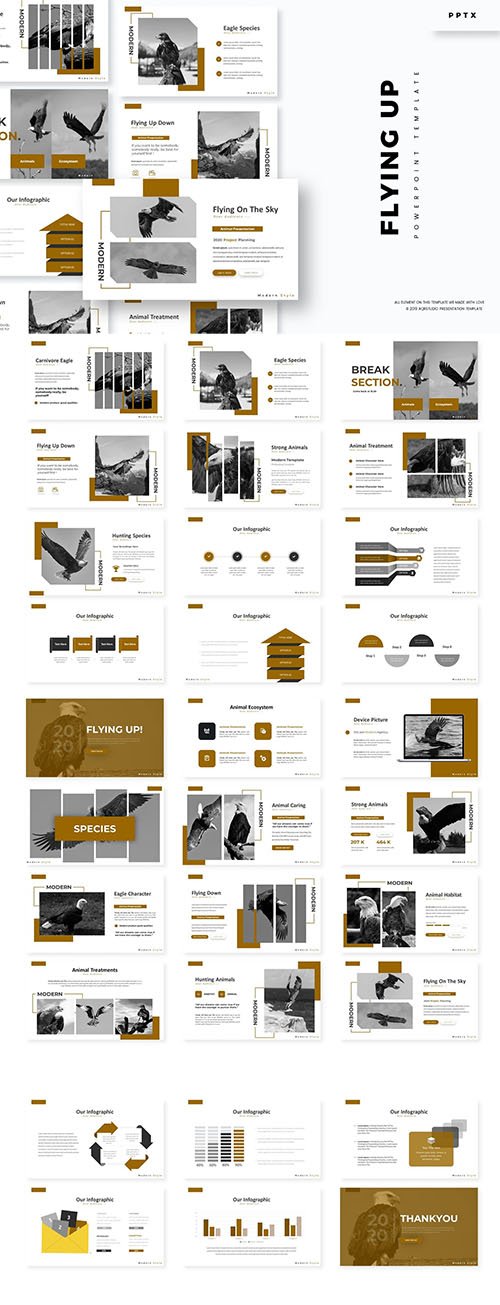 Flying Up - Powerpoint, Keynote and Google Slides Template