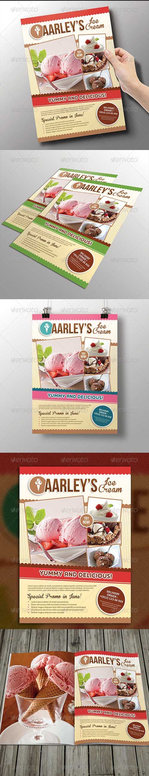 Ice Cream Flyer / Magazine Ad 8016828