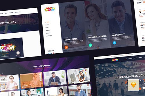 ConFest - Event and Conference Sketch Template