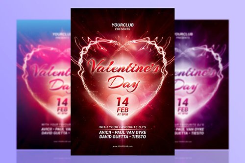 A5 Valentine's Day Party Flyer
