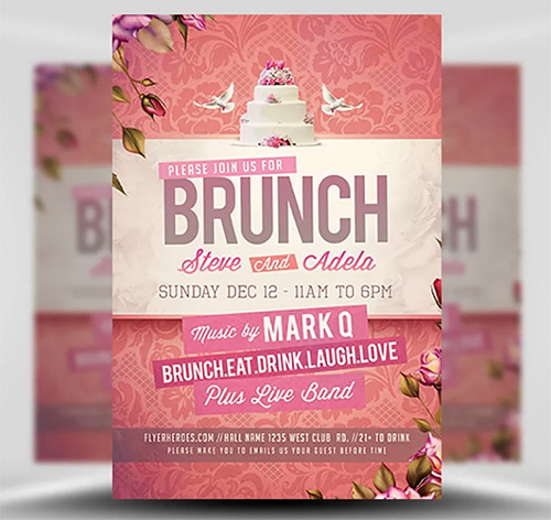 Flyer Template - Wedding Brunch