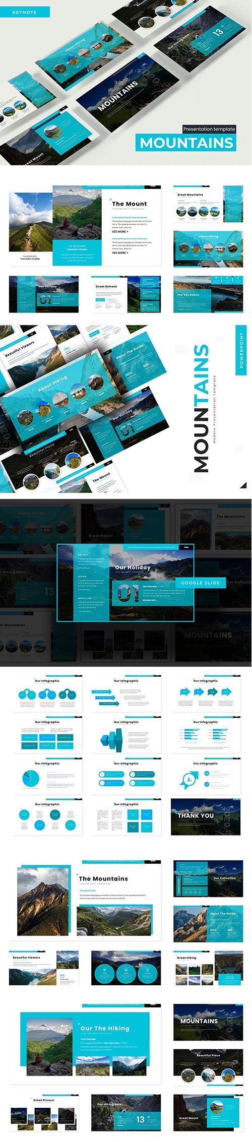 Mountains - Powerpoint Template, Keynote and Google Slide Template