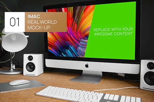 Modern Desk iMac Real World Mock-up