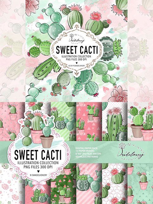 Sweet Cactus Clipart