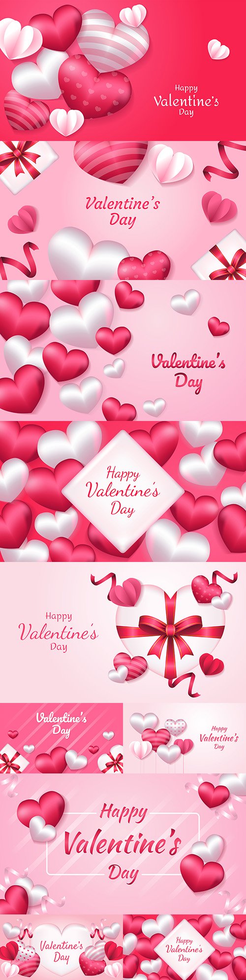 Happy Valentine's Day romantic decorative illustrations 39