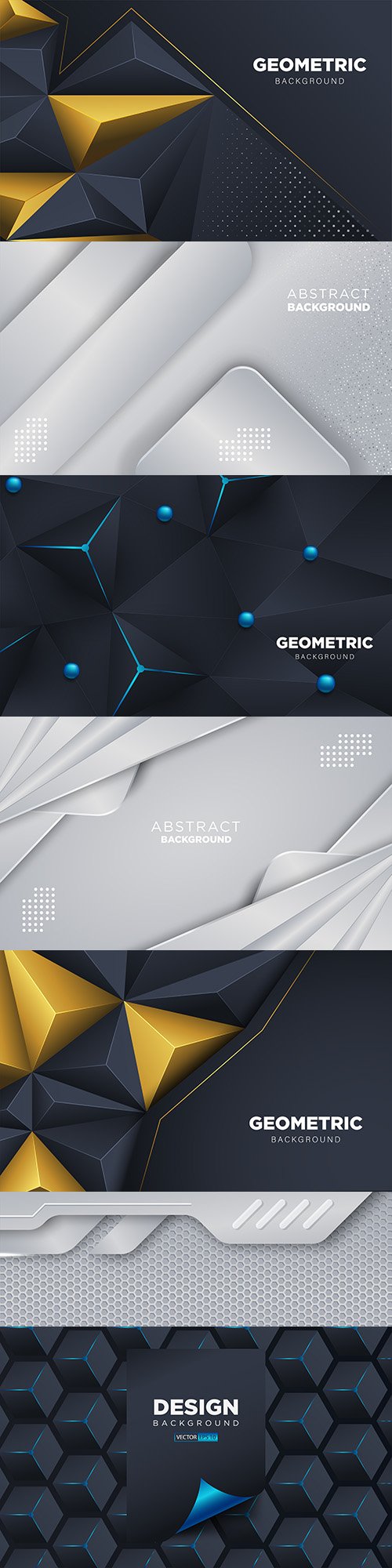 Abstract 3d polygon triangle dark background