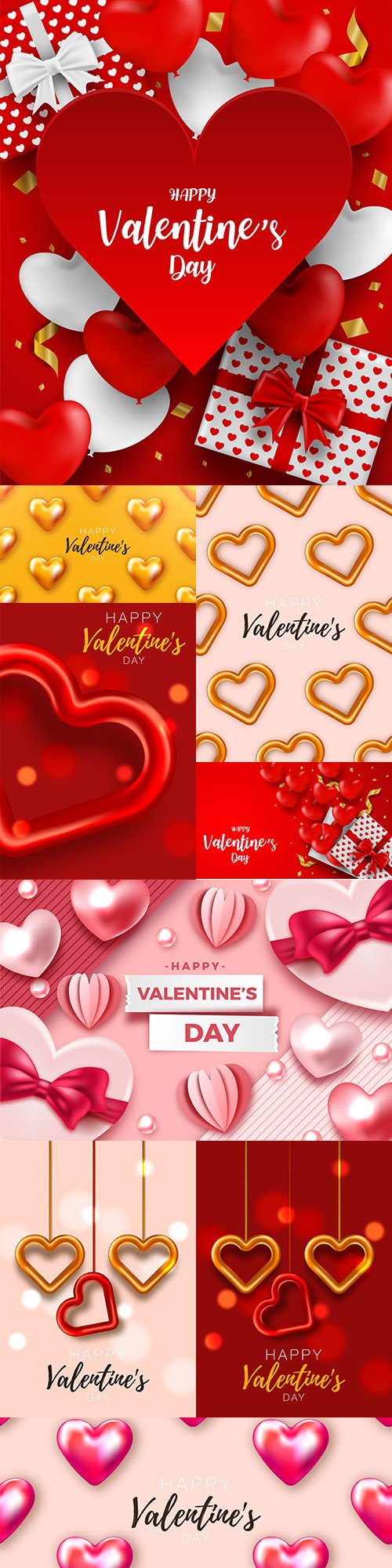 Happy Valentine's Day romantic decorative illustrations 43