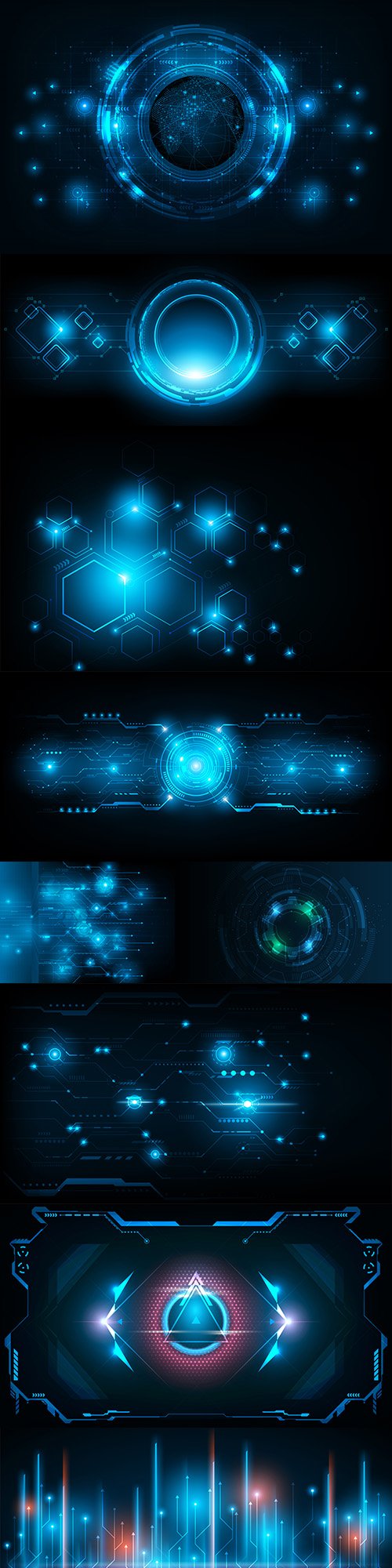 Technology energy blue background illustration