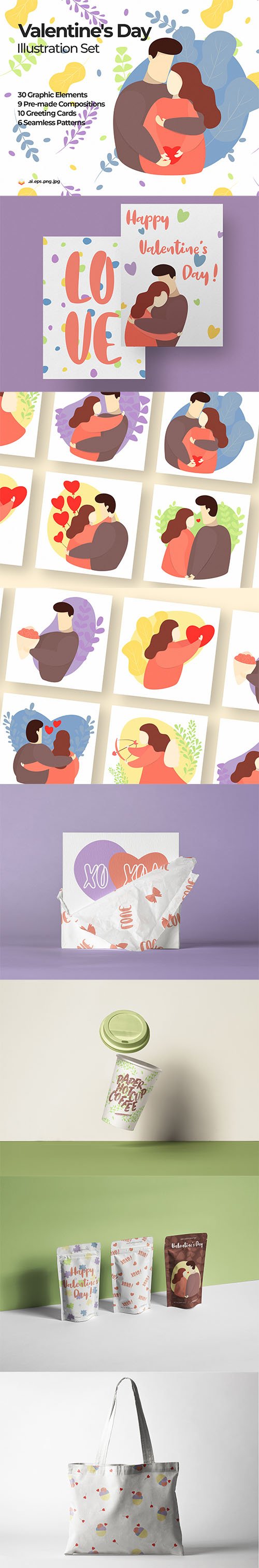 Valentine's Day Illustration Set