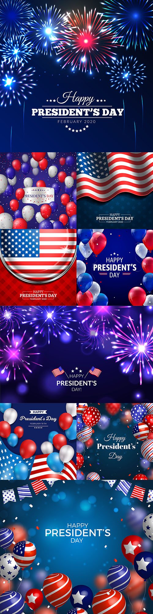 Happy President's Day decorative design illustrations 7