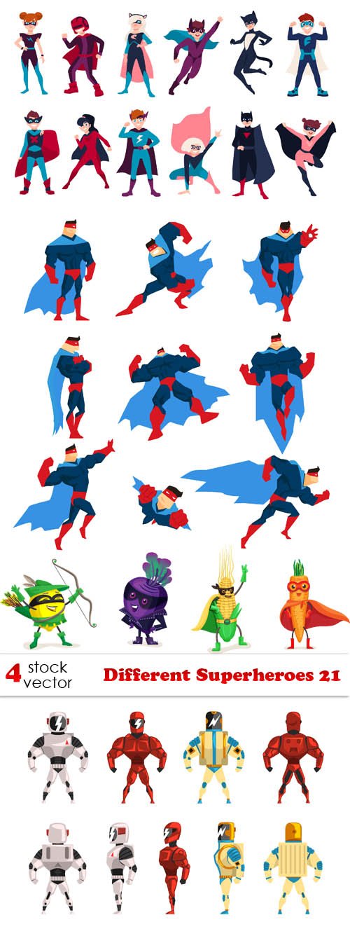 Vectors - Different Superheroes 21