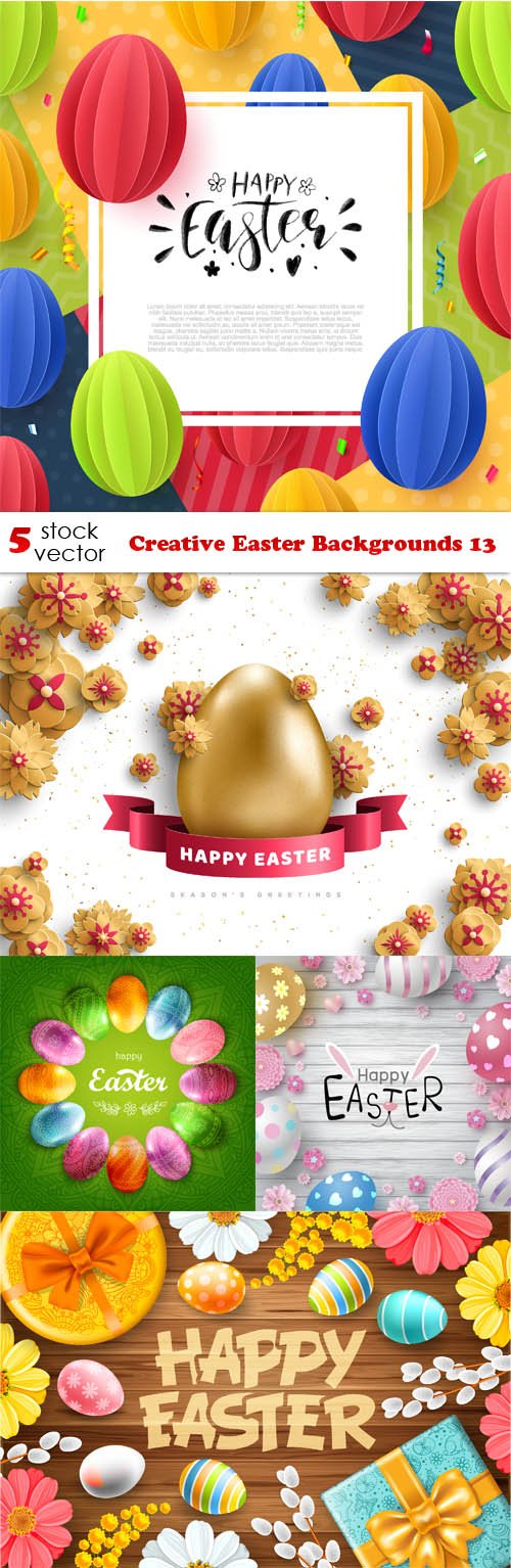 Vectors - Creative Easter Backgrounds 13