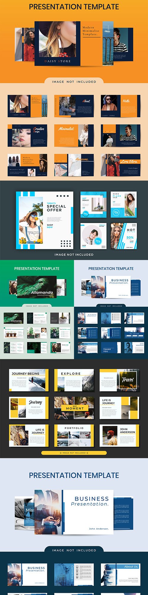 Business presentation template website design