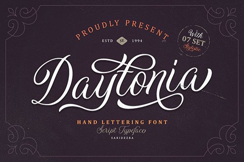 Daytonia - Hand Lettering Script