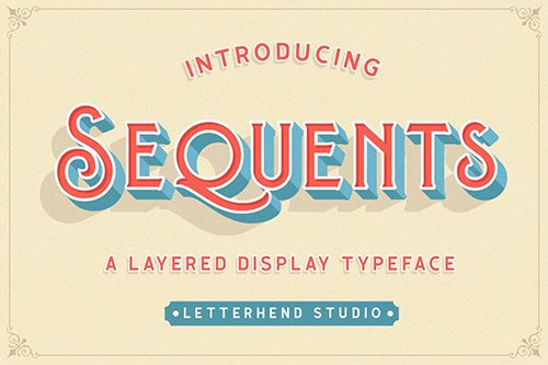 Sequents - Layered Font (+ORNAMENT)