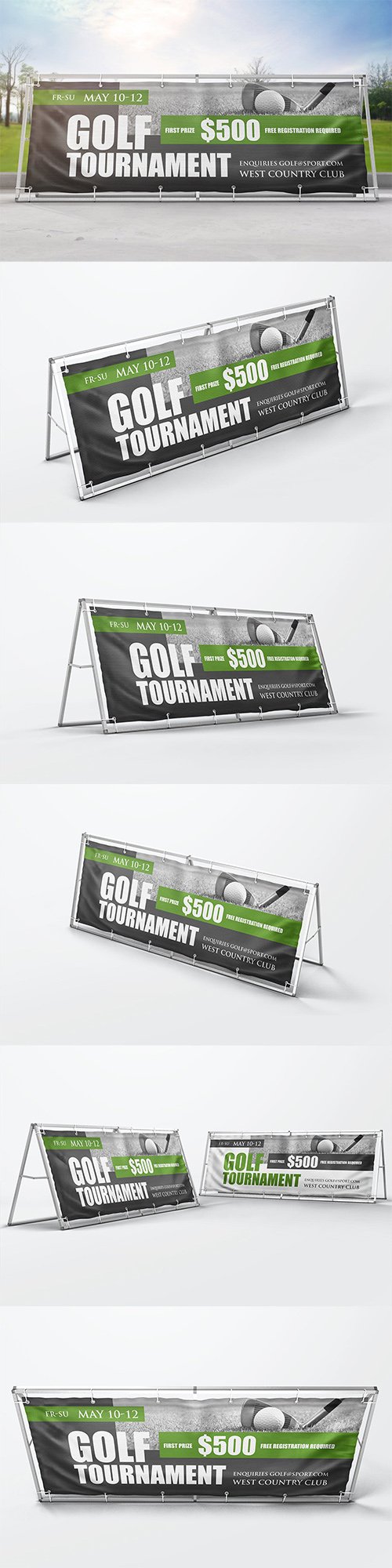 Monsoon Outdoor Banner Stand Mockup