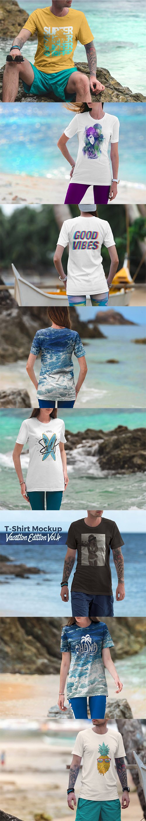 T-Shirt Mockup Vacation Edition Vol. 4