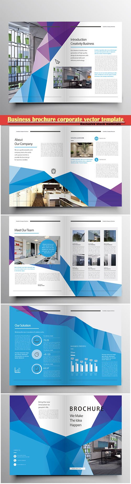Business brochure corporate vector template