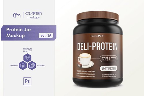 Protein Jar Mockup vol. 1A