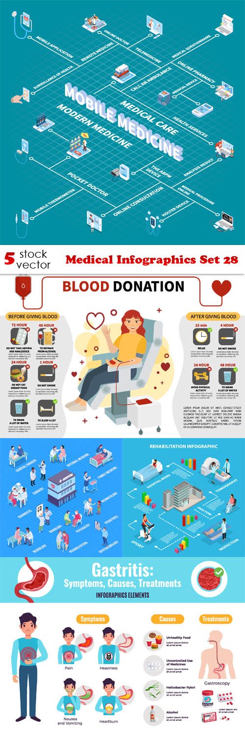 Vectors - Medical Infographics Set 28