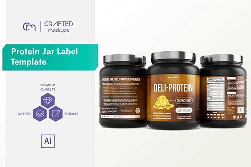 Protein Jar Label Template