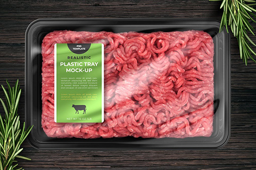 Plastic Tray Food Mock-up Template