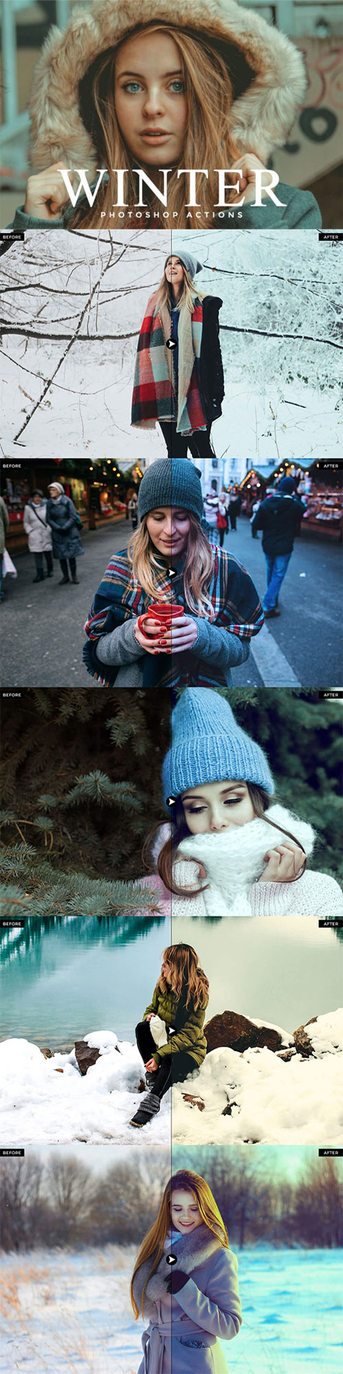 50 Winter Photoshop Actions