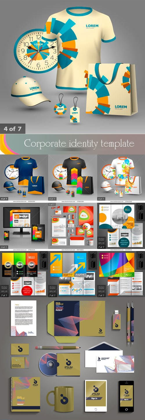 Corporate Identity Design Templates in Vector