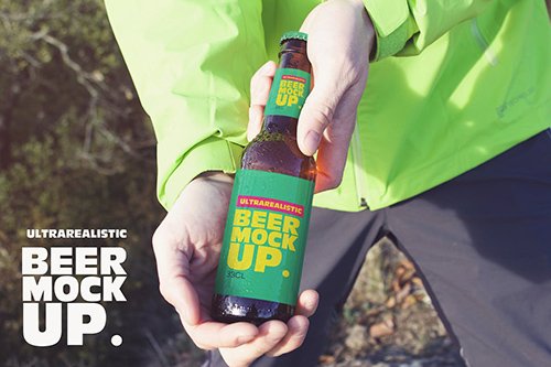 Beer in the Hands Mockup
