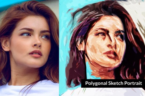 Polygonal Sketch Portrait