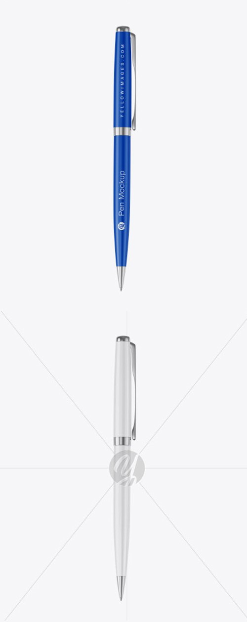 Matte Pen w Metallic Finish Mockup