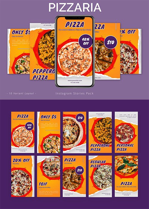 Pizzaria - Instagram Story Pack