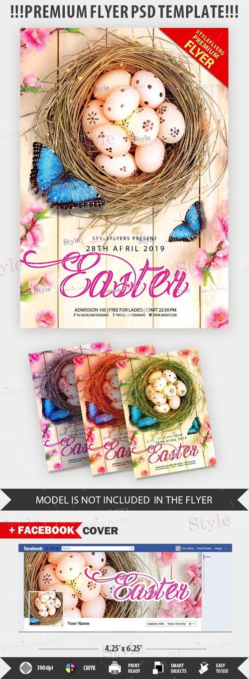 Easter PSD Flyer Template # 2