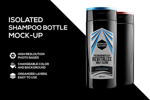 Shampoo bottle mockup