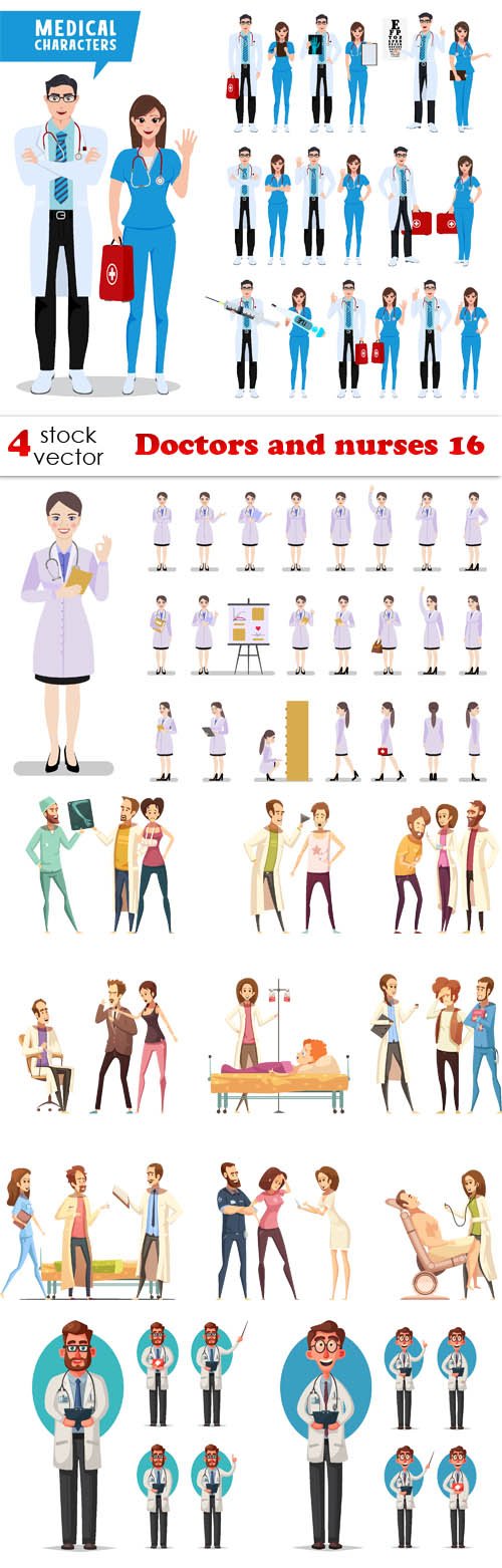 Vectors - Doctors and nurses 16