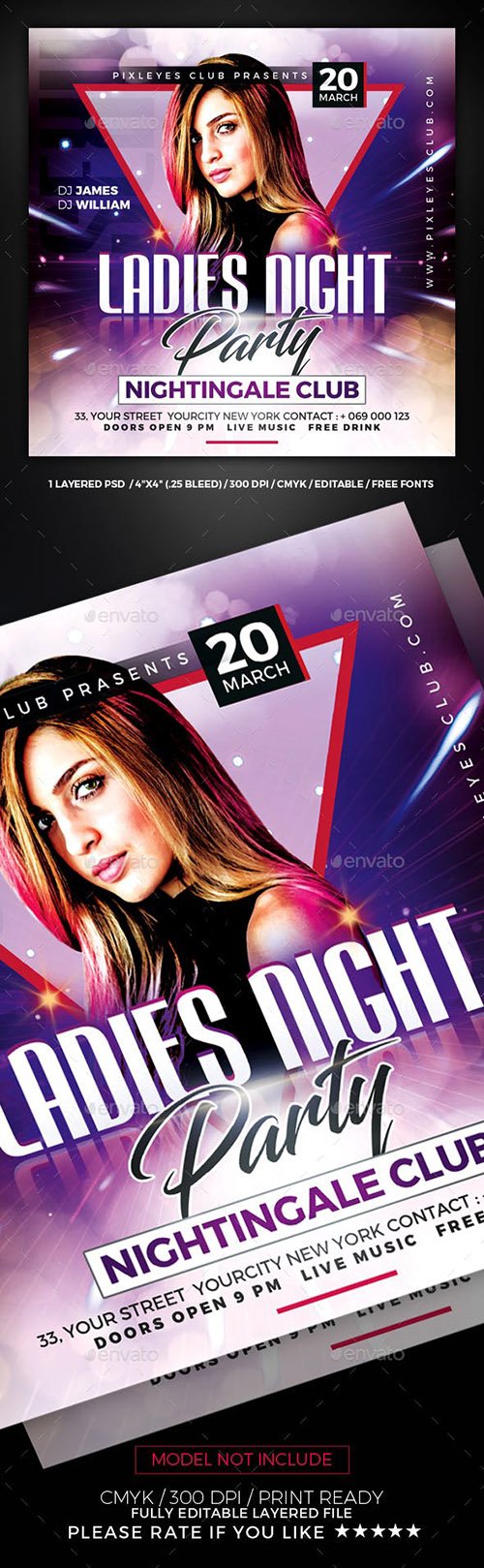 Ladies Night Club Flyer