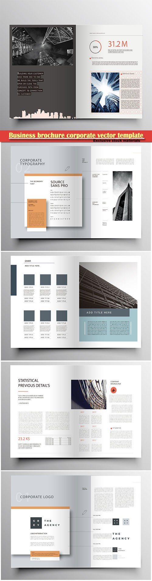Business brochure corporate vector template
