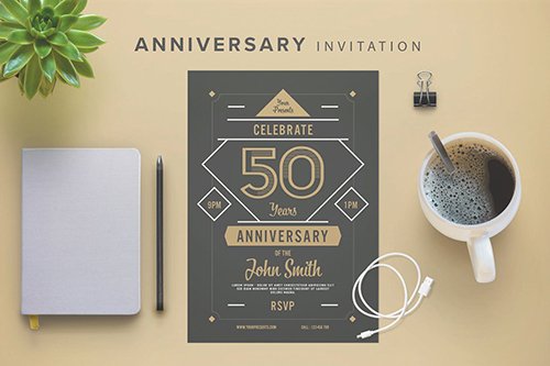 Anniversary Invitation PSD