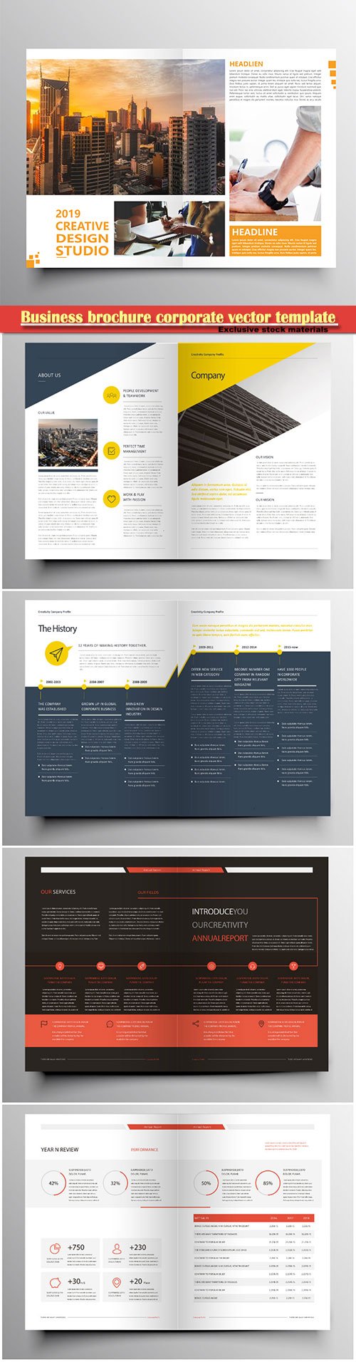 Business brochure corporate vector template