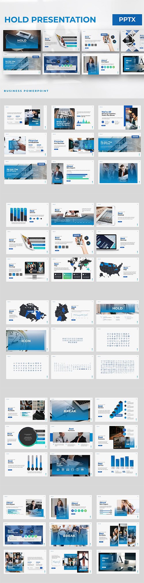 Hold - Powerpoint Keynote and Google Slides Templates