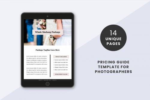 Photographers Pricing Guide Template