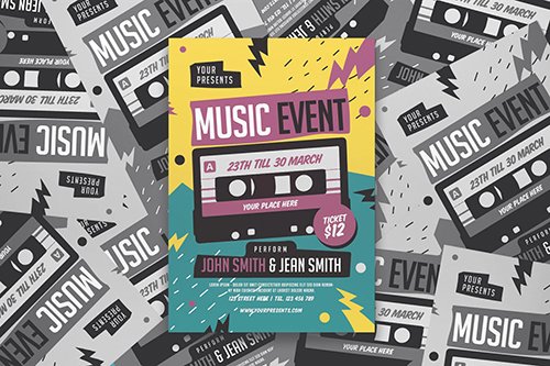 Music Event Flyer PSD