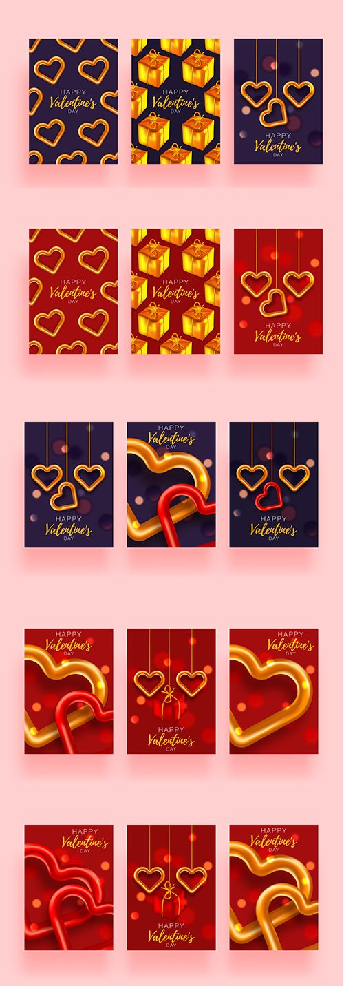 Valentines Day Banner Template Set