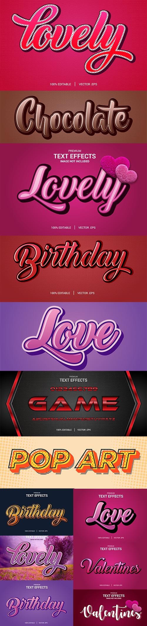 Text Effect Template Set