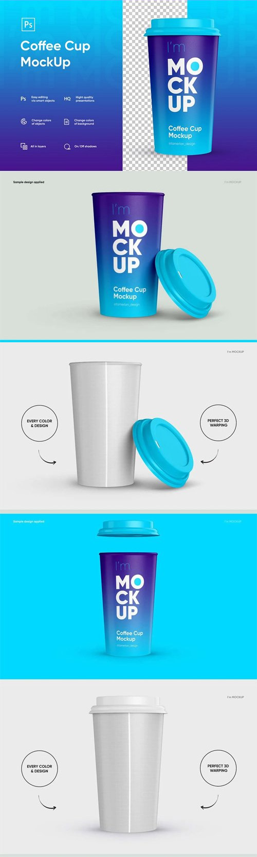 Coffee Cup PSD Mockups Templates Collection
