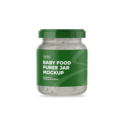 Baby Food Puree Jar Mockup