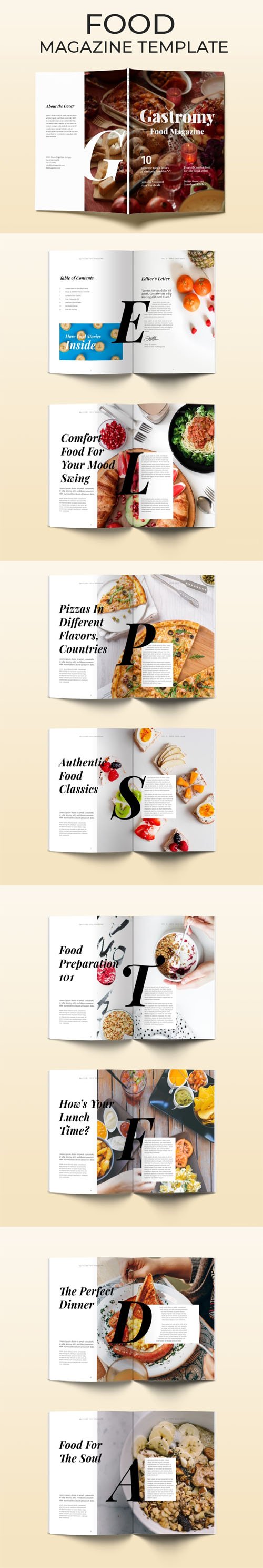 Food Magazine InDesign Template