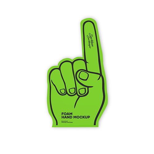 Foam Hand Mockup