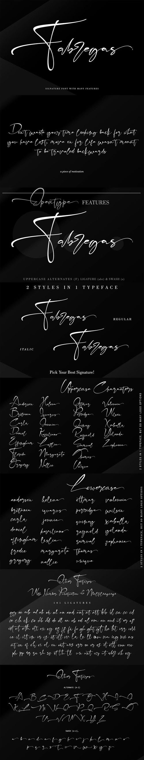 Fabregas Signature Font