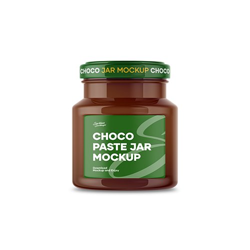 Choco Paste Jar Mockup